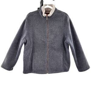 Vintage Danskin Polartec Charcoal Gray Fleece Long-sleeved Zip-Up Jacket Size M